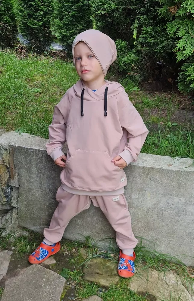 Dětské zateplené harémky "nasrávačky" béžové