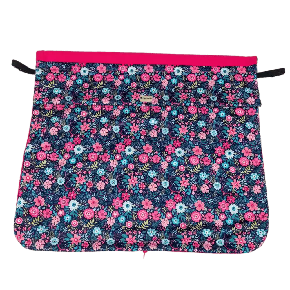 Softshellová nepadací deka do kočárku - barevné kytičky