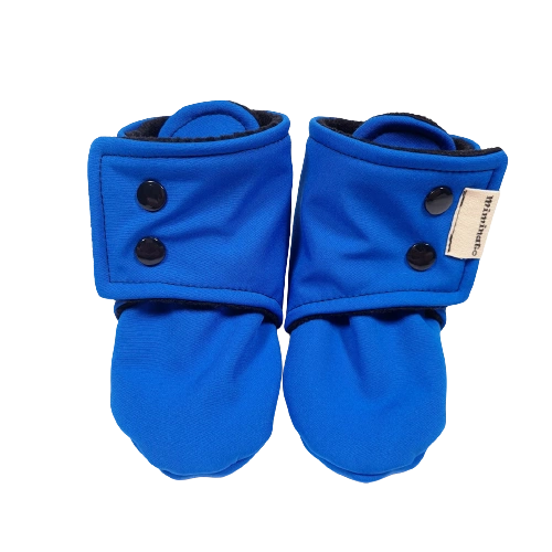 Softshellové capáčky - modré sklad vel. 6-12m s fleecem