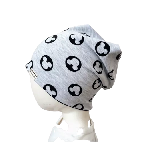 Dětská homeless čepice Mickey sklad vel.6-9m, 9-12m