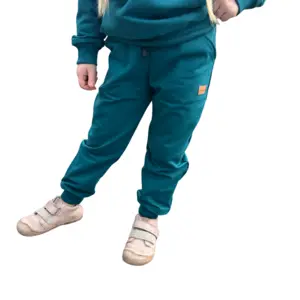 Dětské tepláky zateplené - petrolejová