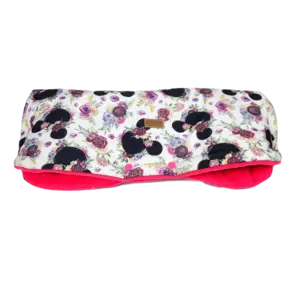 Zimní rukávník ke kočárku - Mickey s kytičkami