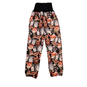 Dětské softshellové kalhoty - lesní přátelé