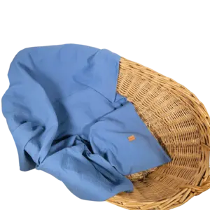 Mušelínová deka/ručník 100x130 cm - džínově modrá