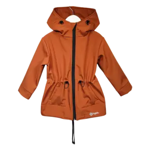 Dětská softshellová parka - cihlová