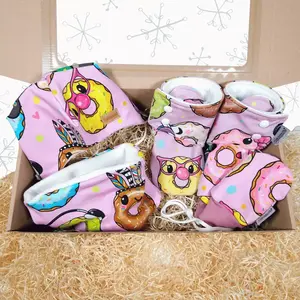 Kojenecký zimní setík - party donuts sklad vel. 6-12m