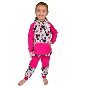 Dětská tepláková souprava - Mickey s kytičkami
