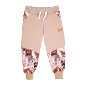 Dětské tepláky - Zvířátka medvědi ecru