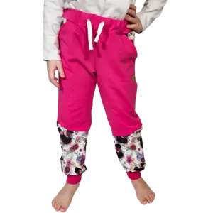 Dětské tepláky - Mickey s kytičkami