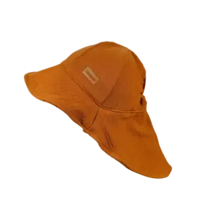 Dětský mušelínový klobouk - karamelová