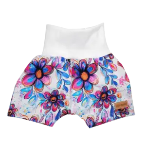 Dětské kraťasy  - pastelové květy