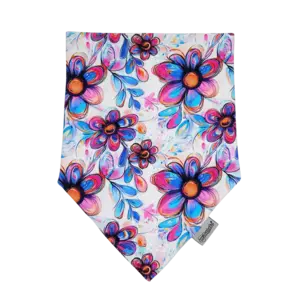 Dětský nákrčník s patentky - pastelové květy