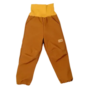 Dětské softshellové kalhoty hnědé