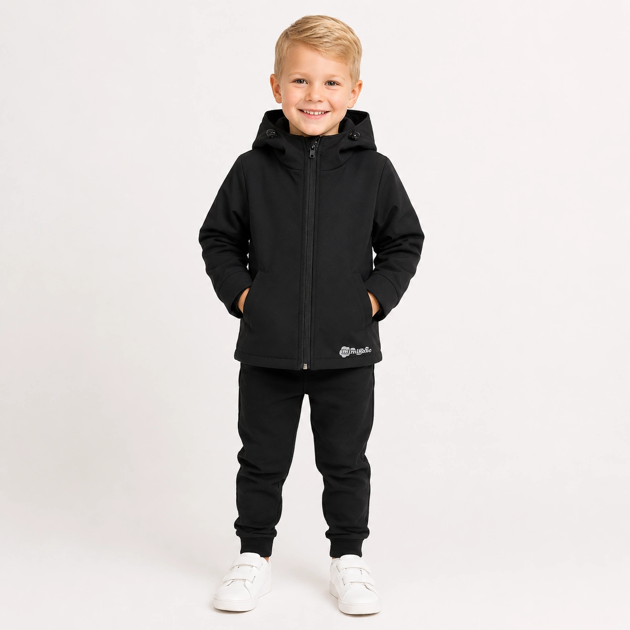 Dětská softshellová bunda černá
