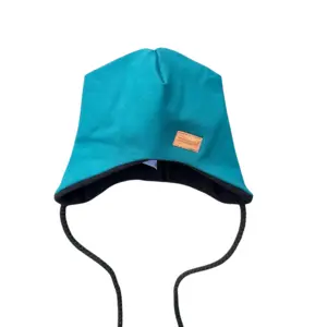 Dětská ušanka - petrolejová