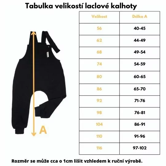 Dětské laclové kalhoty zateplené - hořčičné