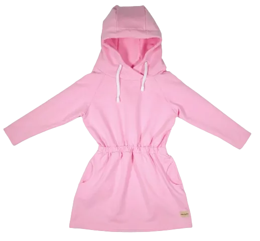 Dětské mikinošaty - baby pink