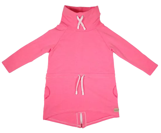 Dívčí mikina "parka" - neonově růžová