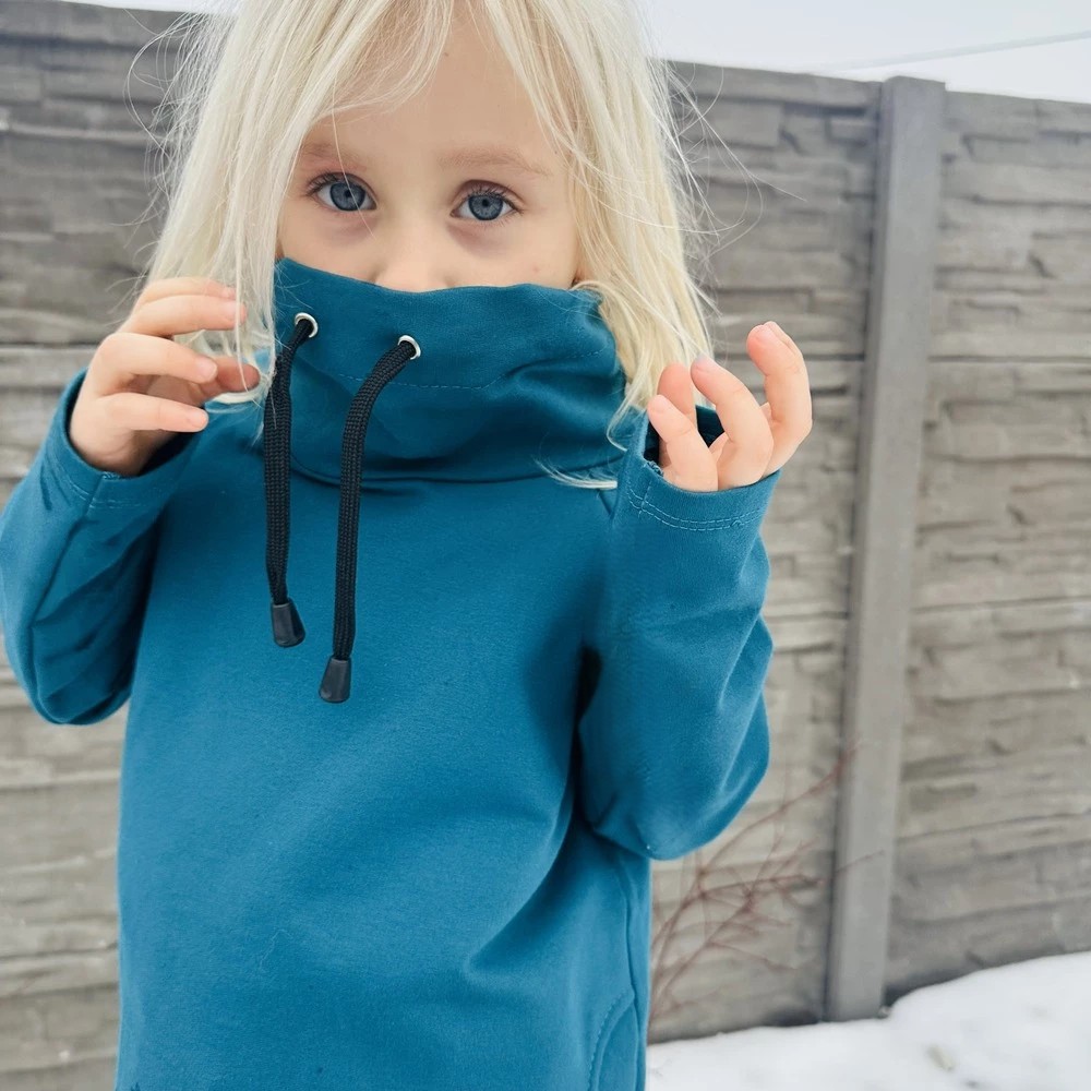 Chlapecká mikina - petrolejová