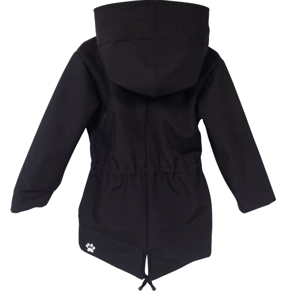 Dětská softshellová parka - černá