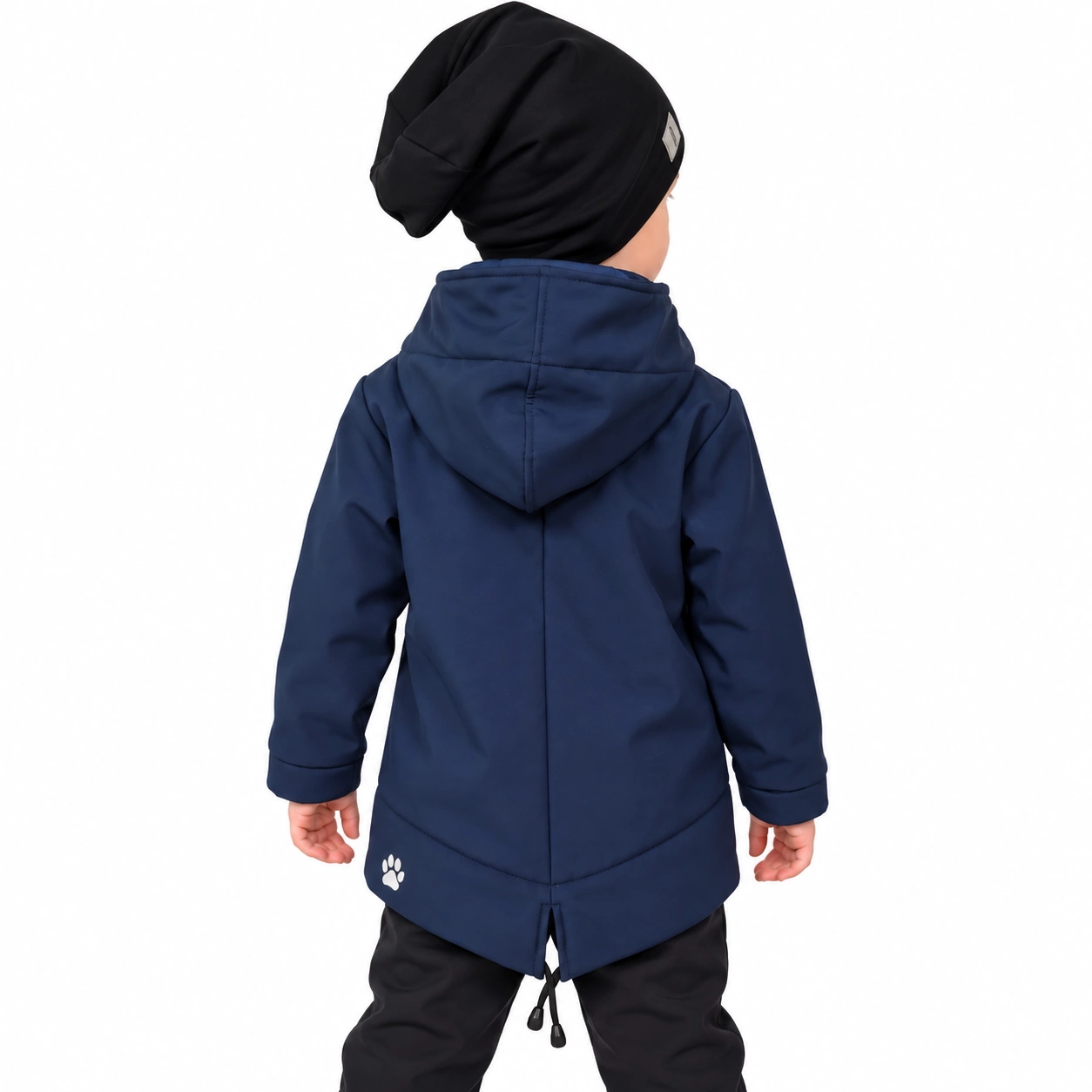 Dětská softshellová bunda "parka"- tmavě modrá