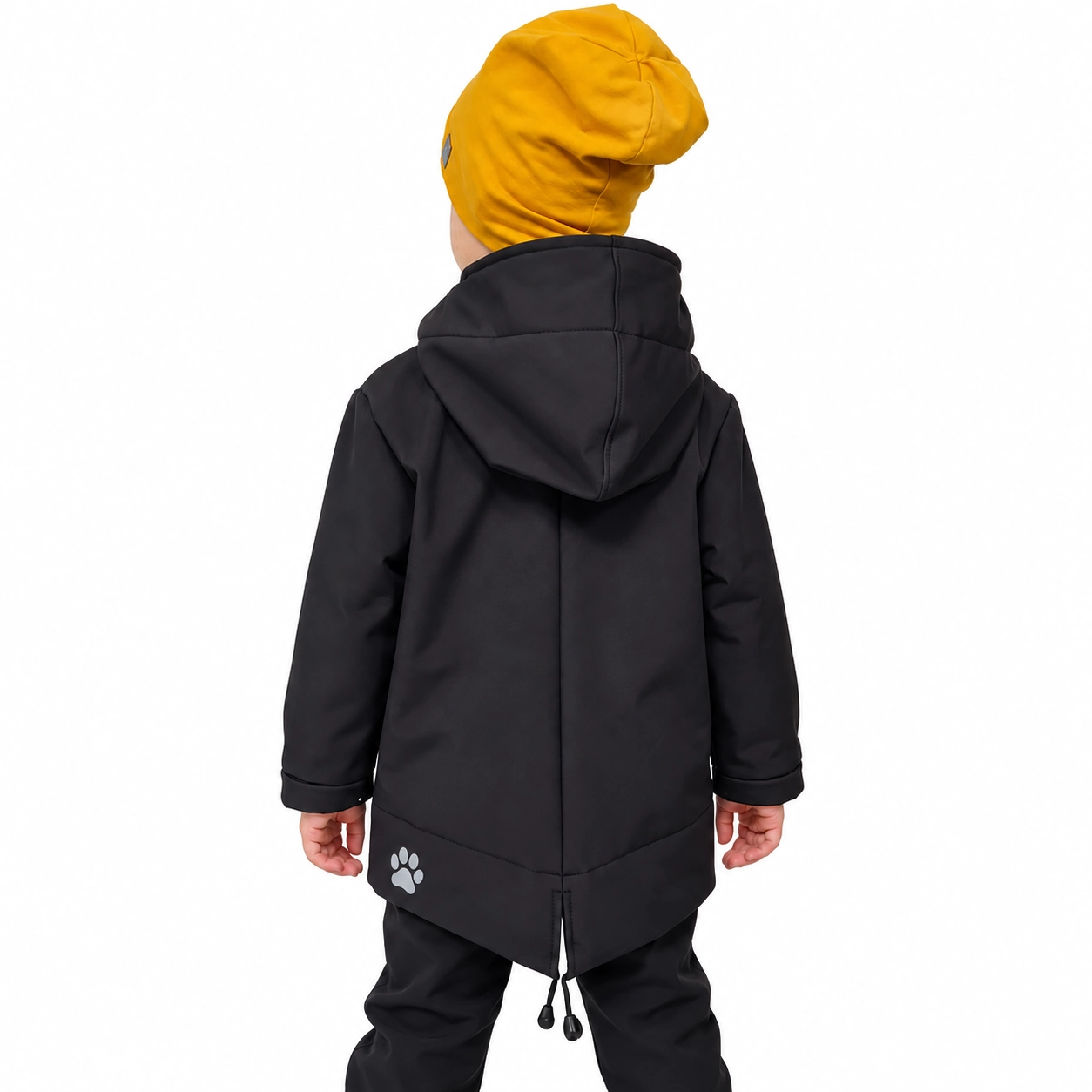 Dětská softshellová bunda "parka"- černá