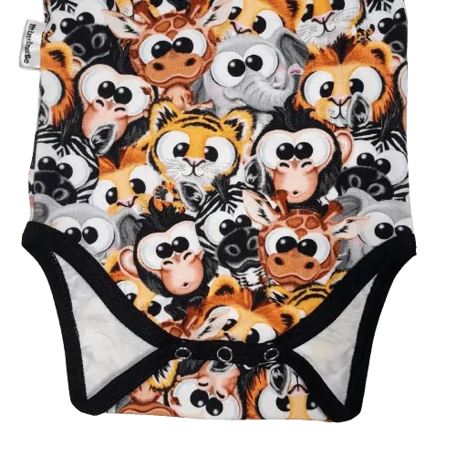 Kojenecké body s dlouhým rukávem - crazy animals