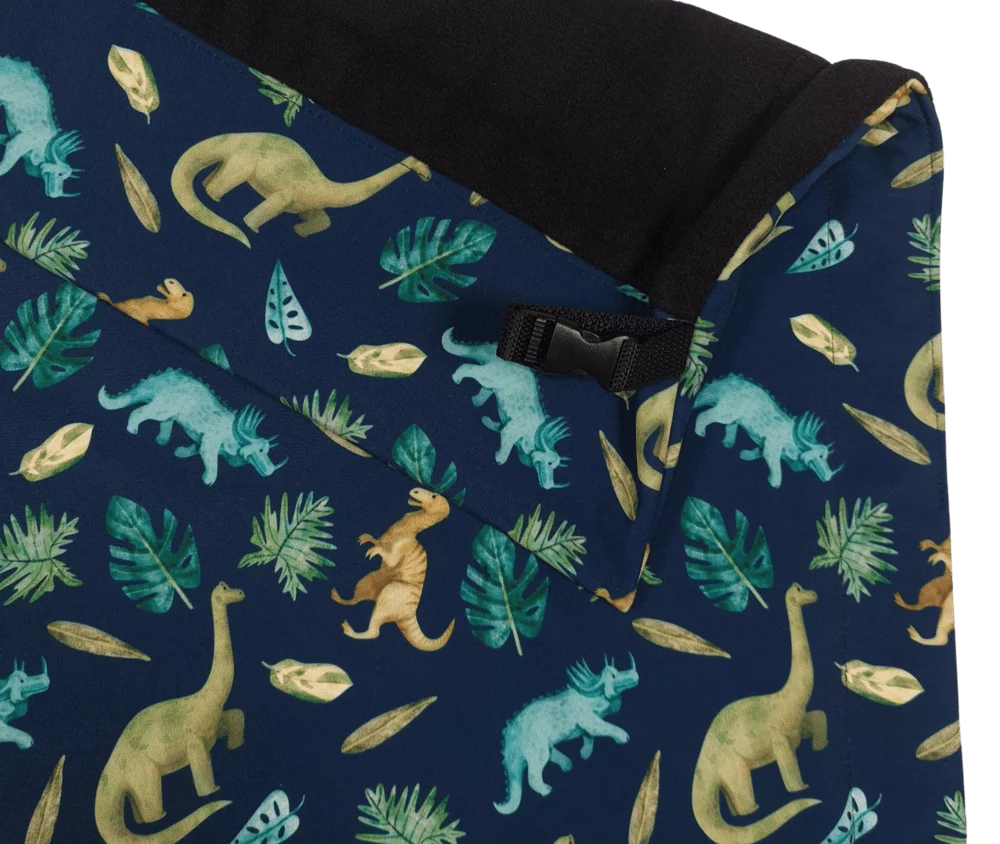 Softshellová nepadací deka do kočárku - dinosauři