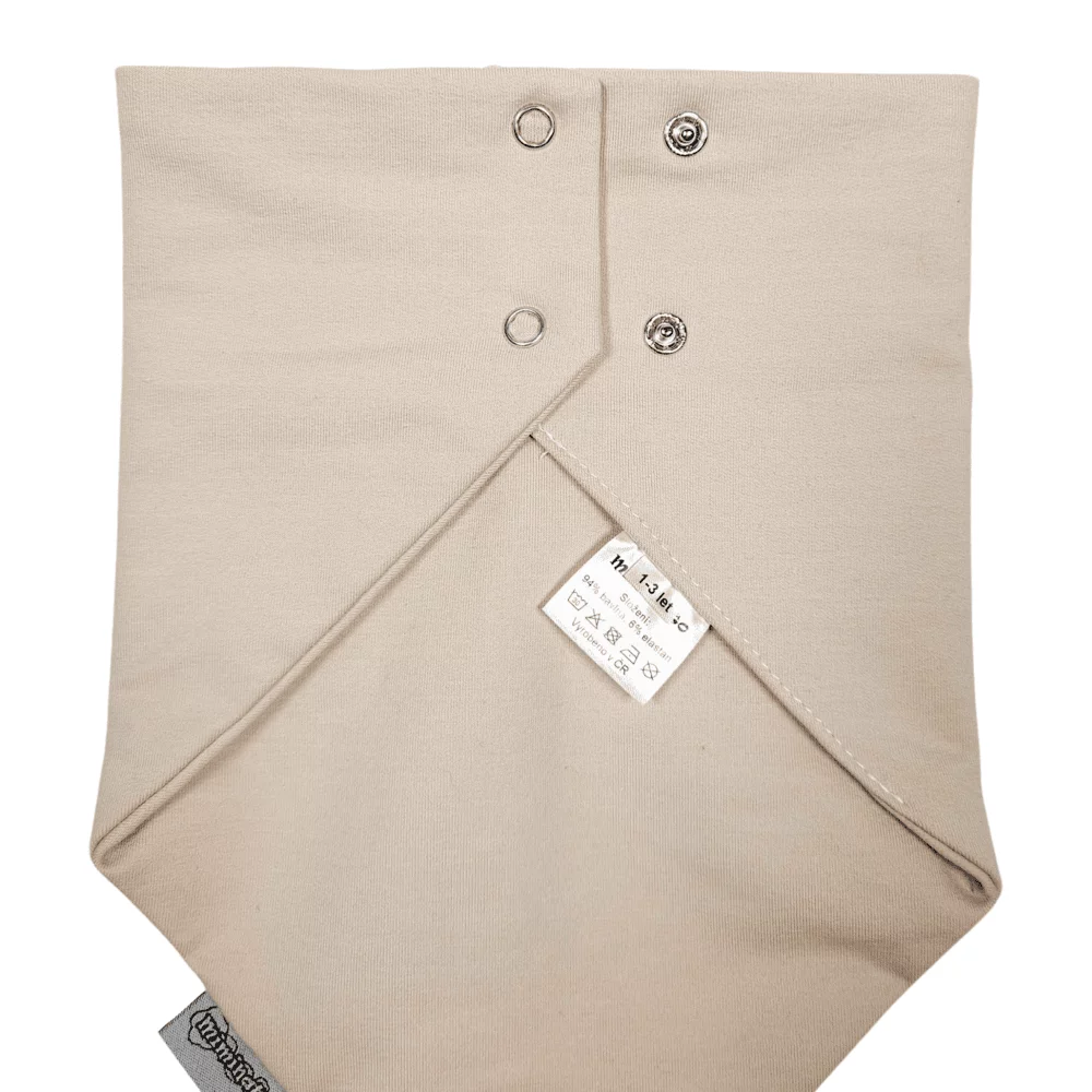 Dětský nákrčník s patentky - béžový