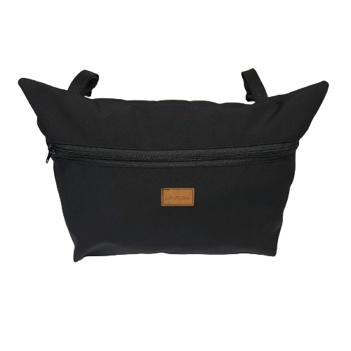 Sada na kočárek - rukávník, taška, nepadací dečka černá