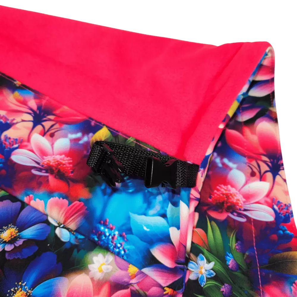 Softshellová nepadací deka do kočárku zateplená - pohádkové kytičky