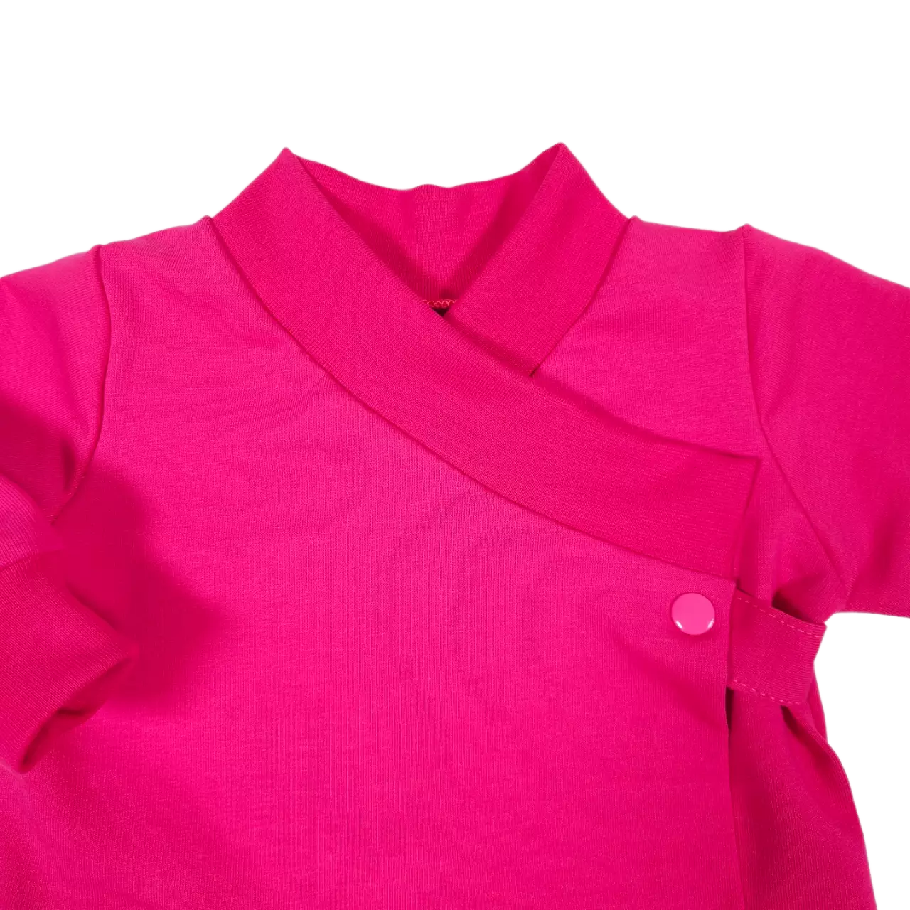 Zavinovací kojenecká mikina "kabátek" - malinový