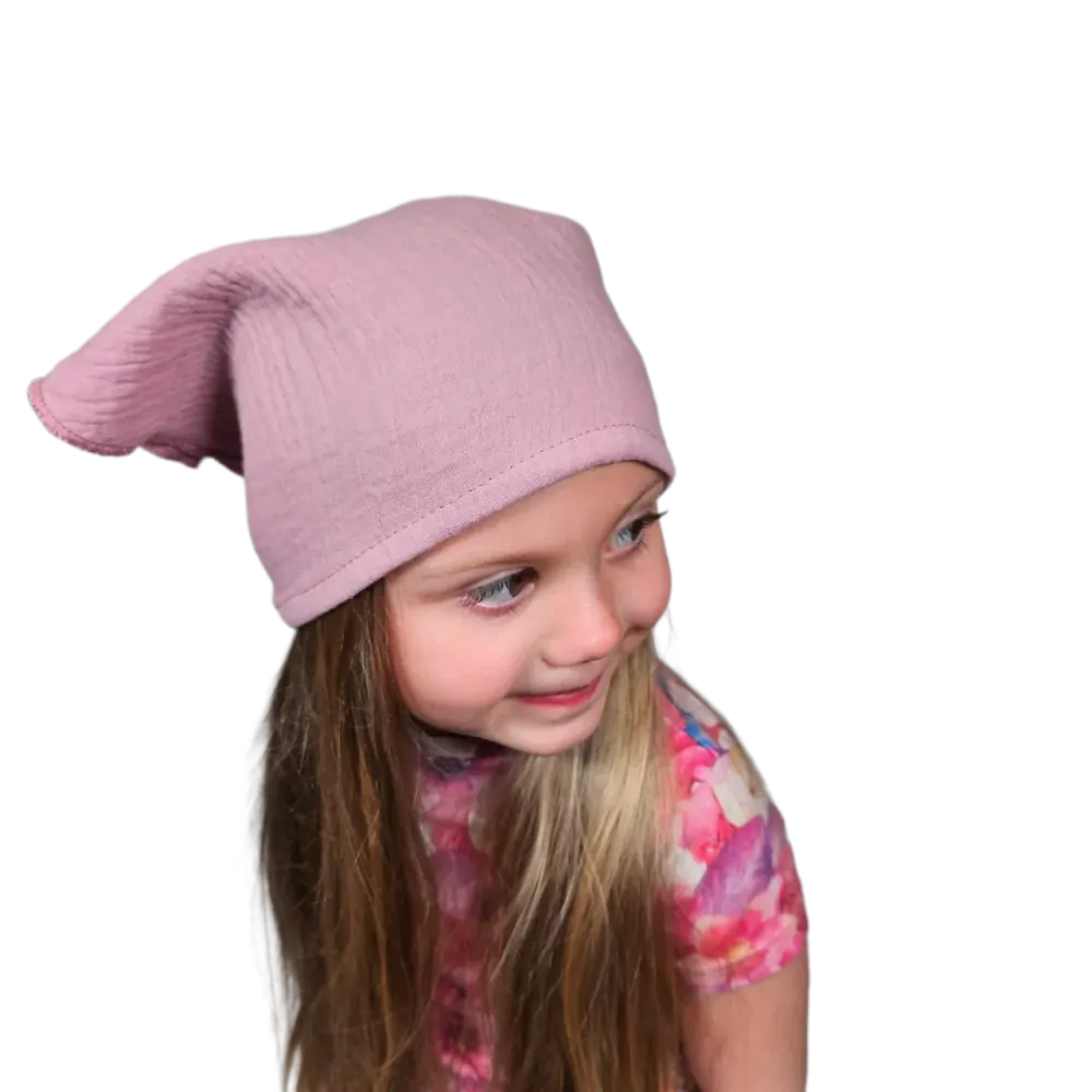 Dětský mušelínový šátek - starorůžová