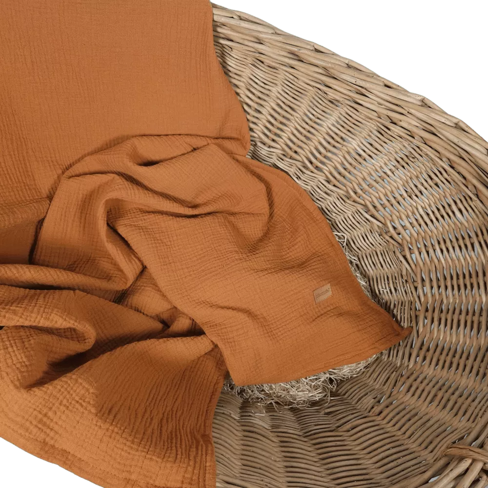 Mušelínová deka/ručník 100x130 cm - džínově modrá