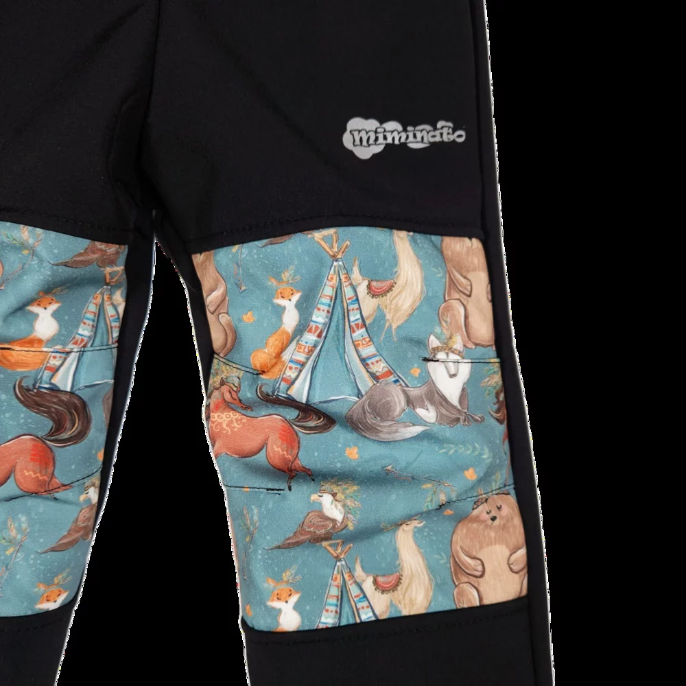 Dětské softshellové kalhoty - indiana boys černá