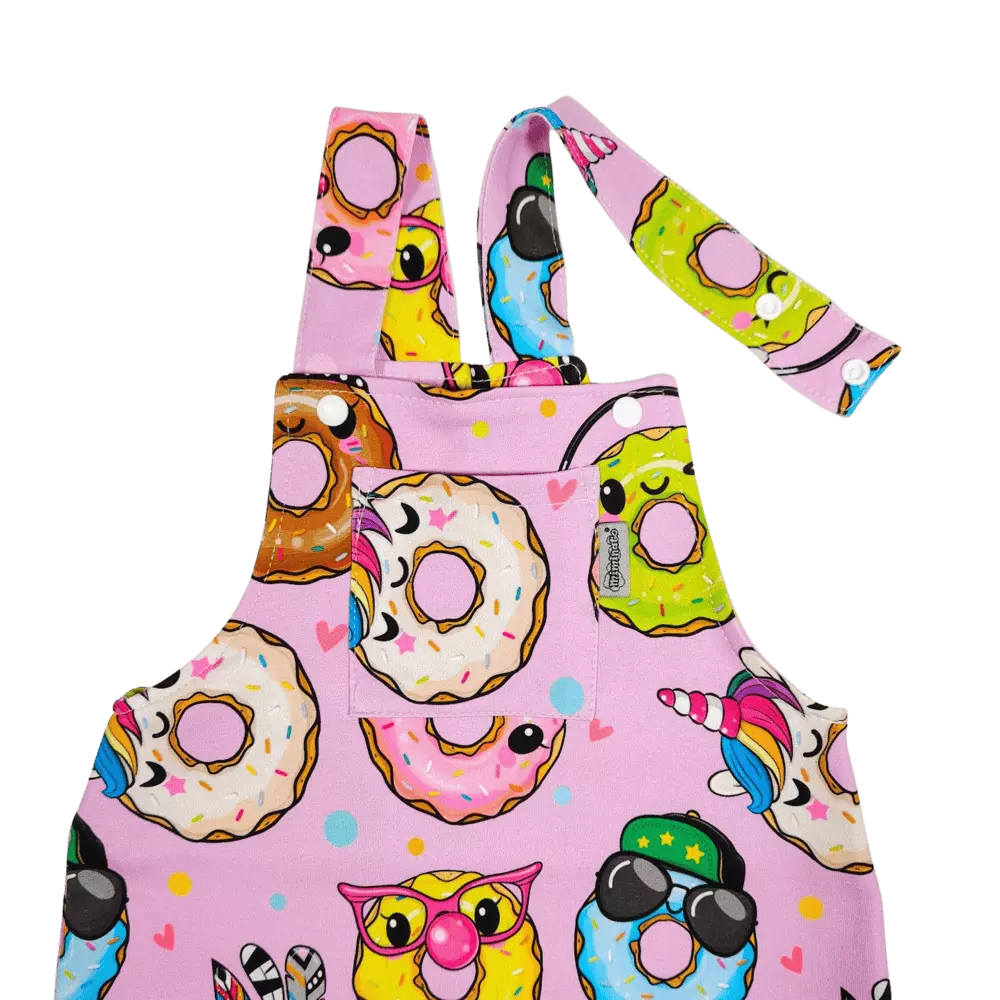 Dětské laclové kalhoty zateplené - Party donuts