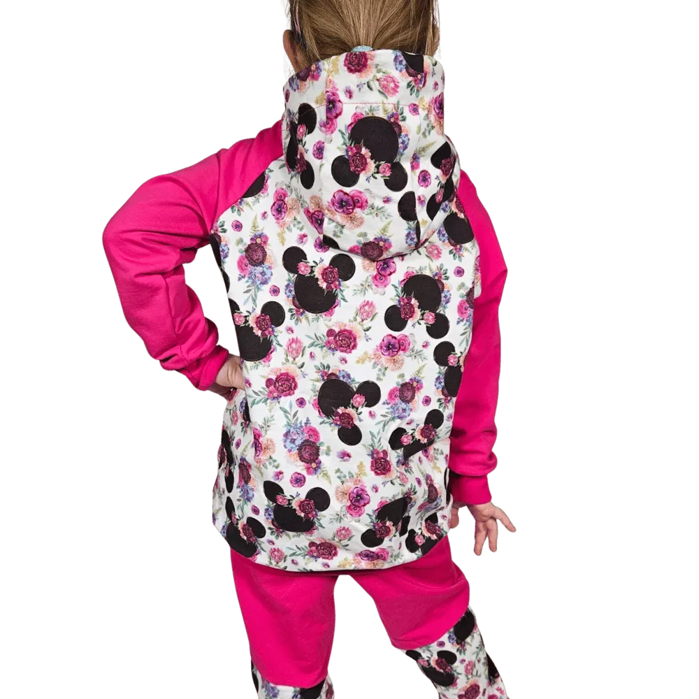 Dětská tepláková souprava - Mickey s kytičkami