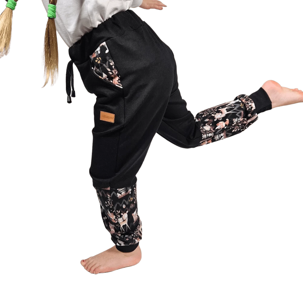 Dětské tepláky - Lesní zvířátka v týpí