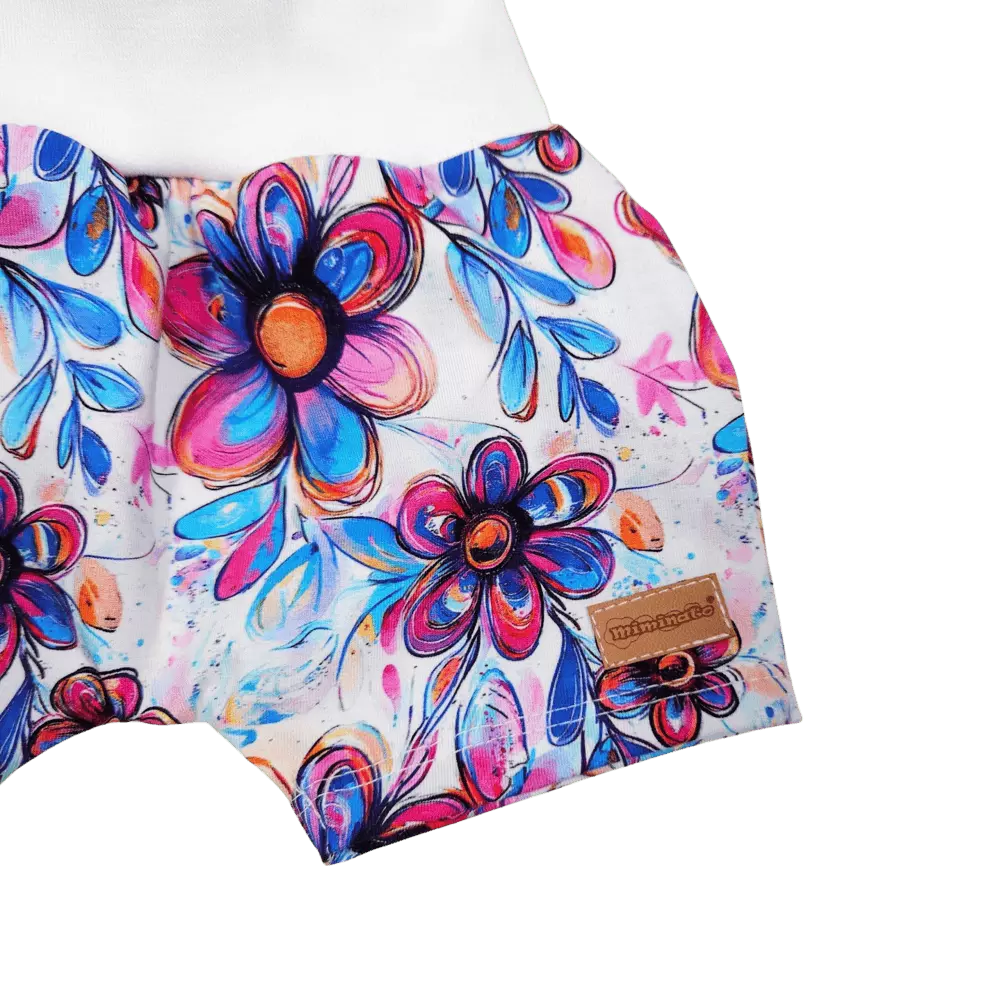 Dětské kraťasy  - pastelové květy