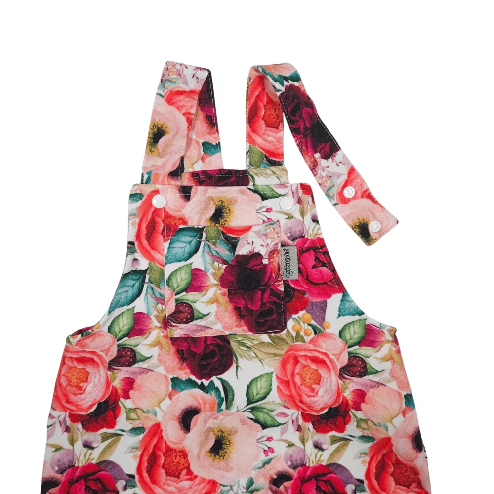 Dětské laclové kalhoty - růže pestrobarevná