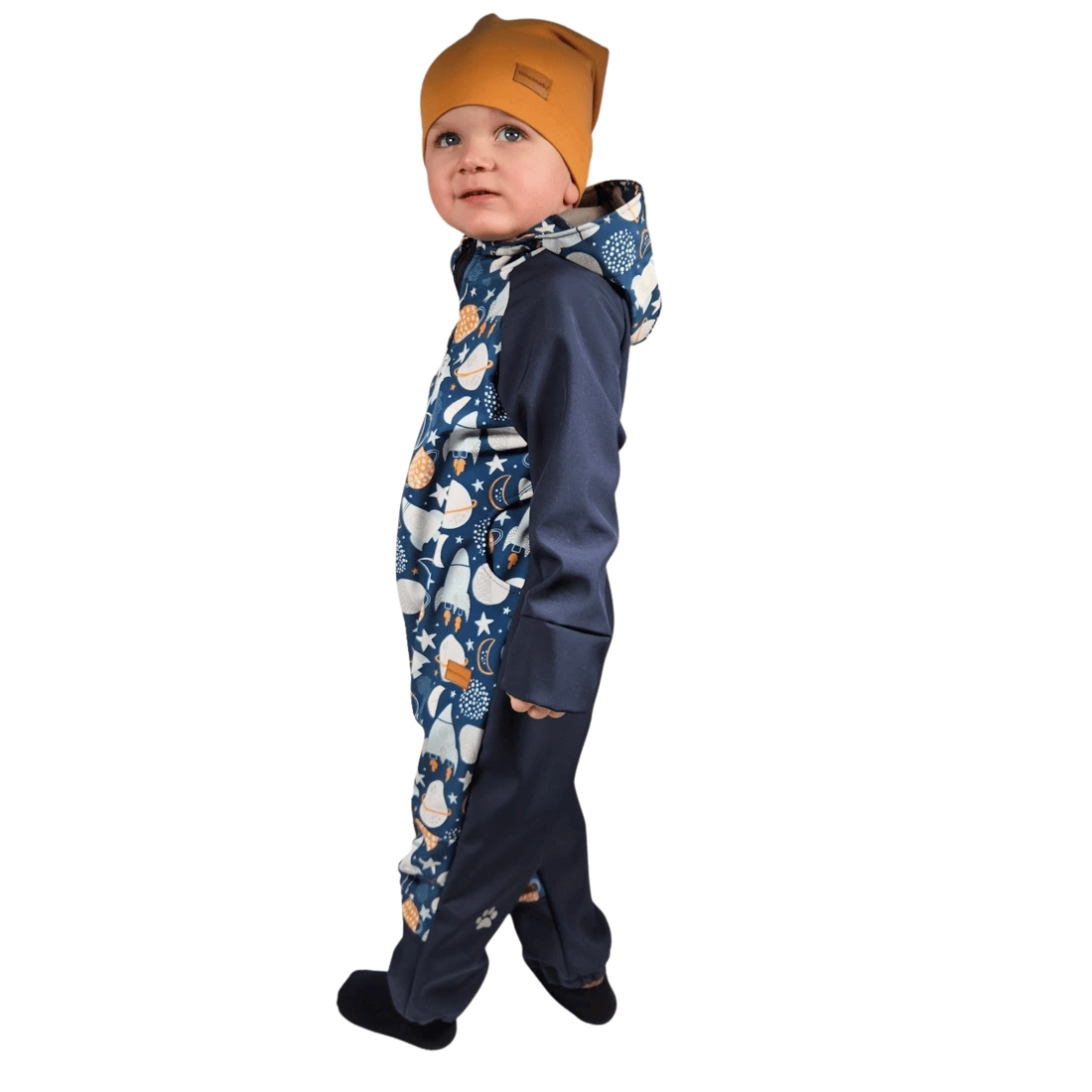 Dětská softshellová kombinéza - Planety a rakety