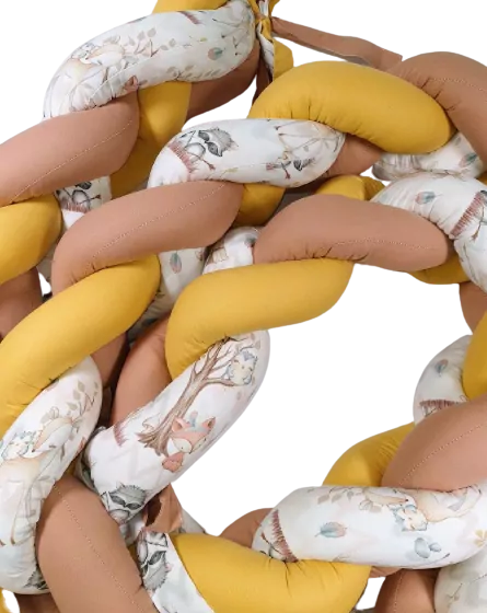 Pletený mantinel s lesními zvířátky