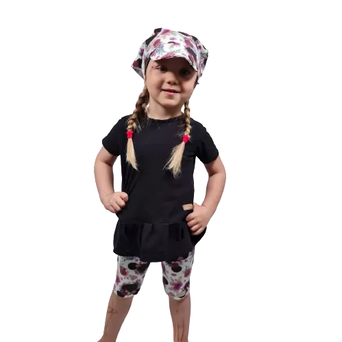 Dětské triko s krátkým rukávem černé