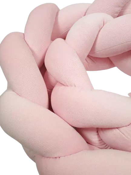 Pletený mantinel cop baby pink velvet