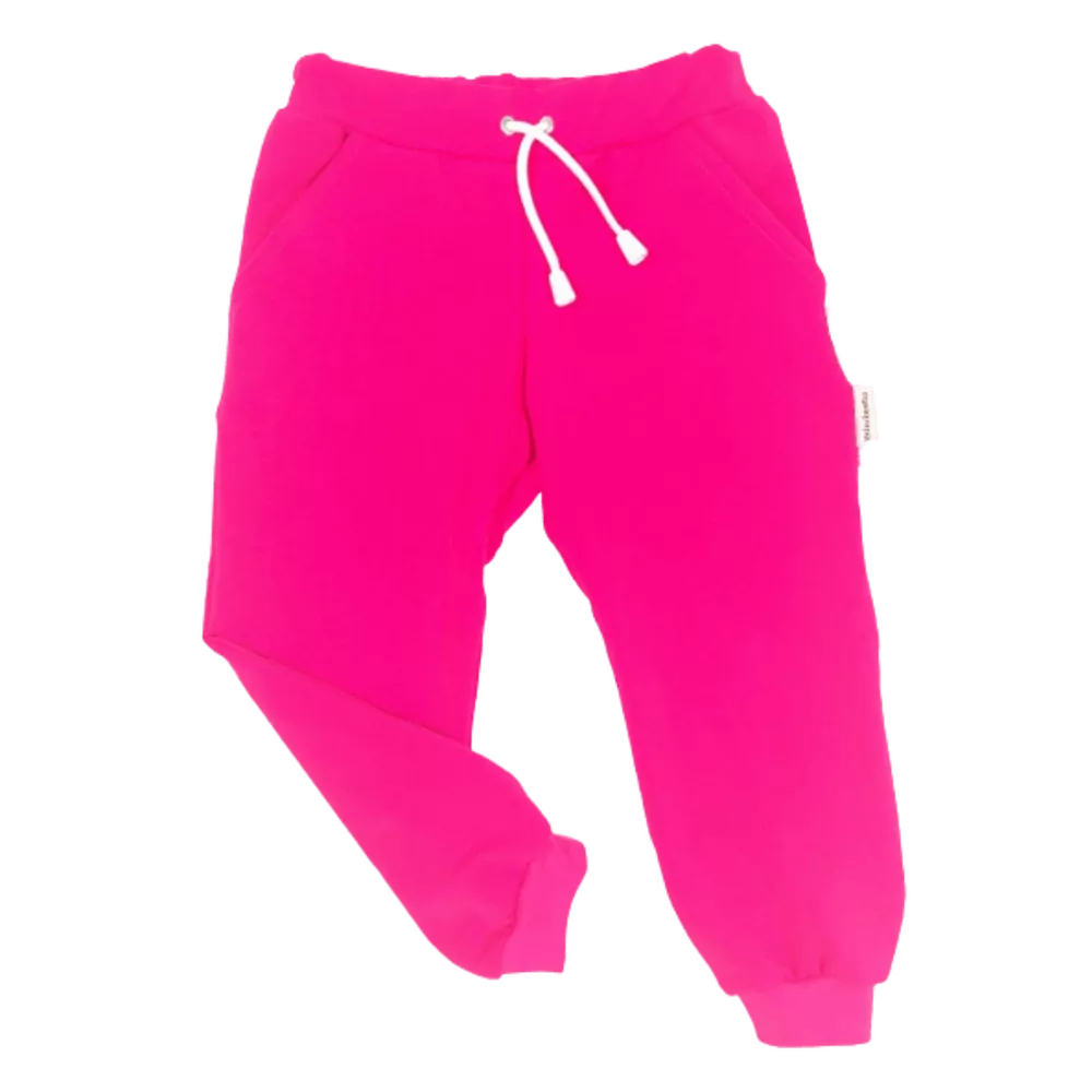 Dětské tepláky malinové