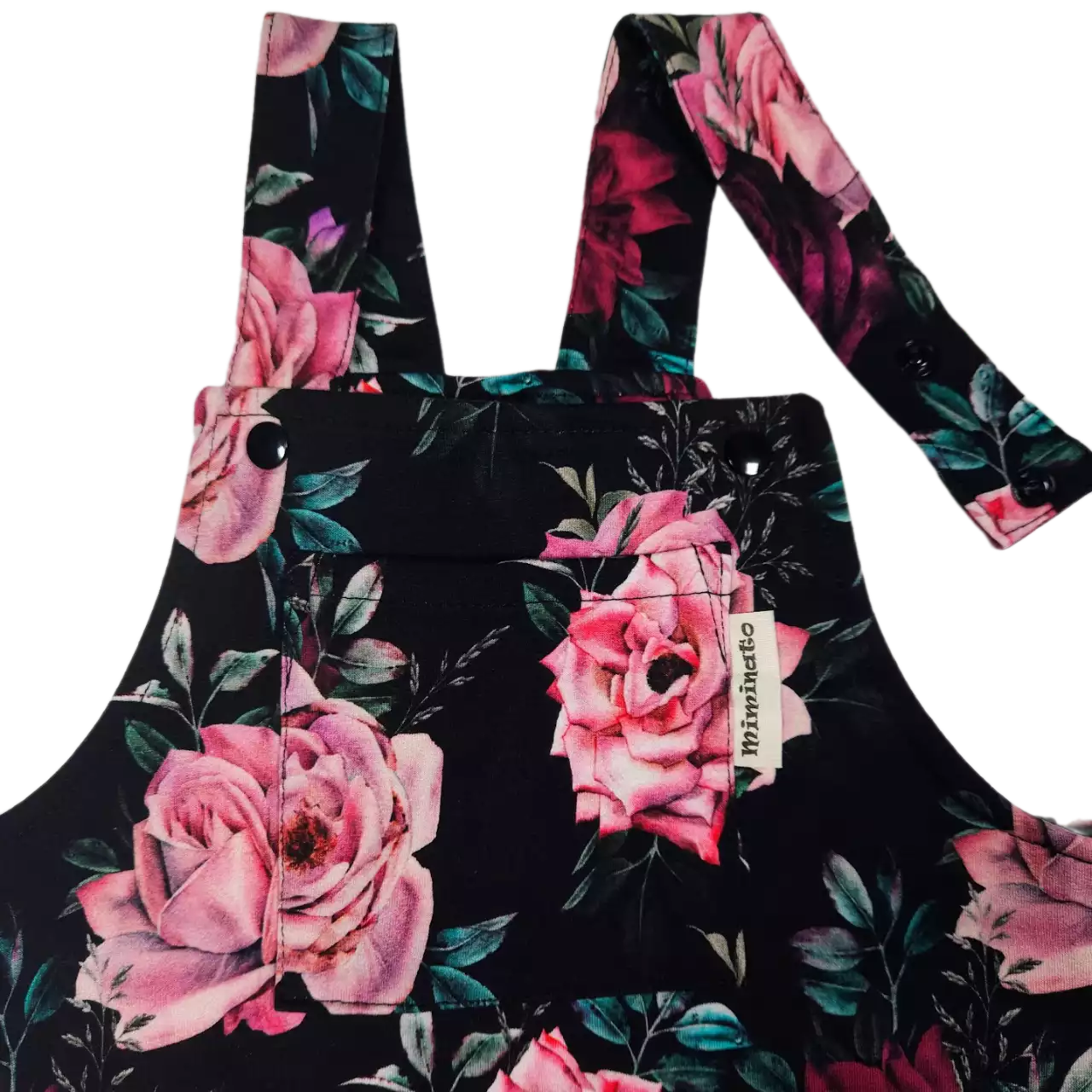 Dětské laclové kalhoty zateplené - kytičky