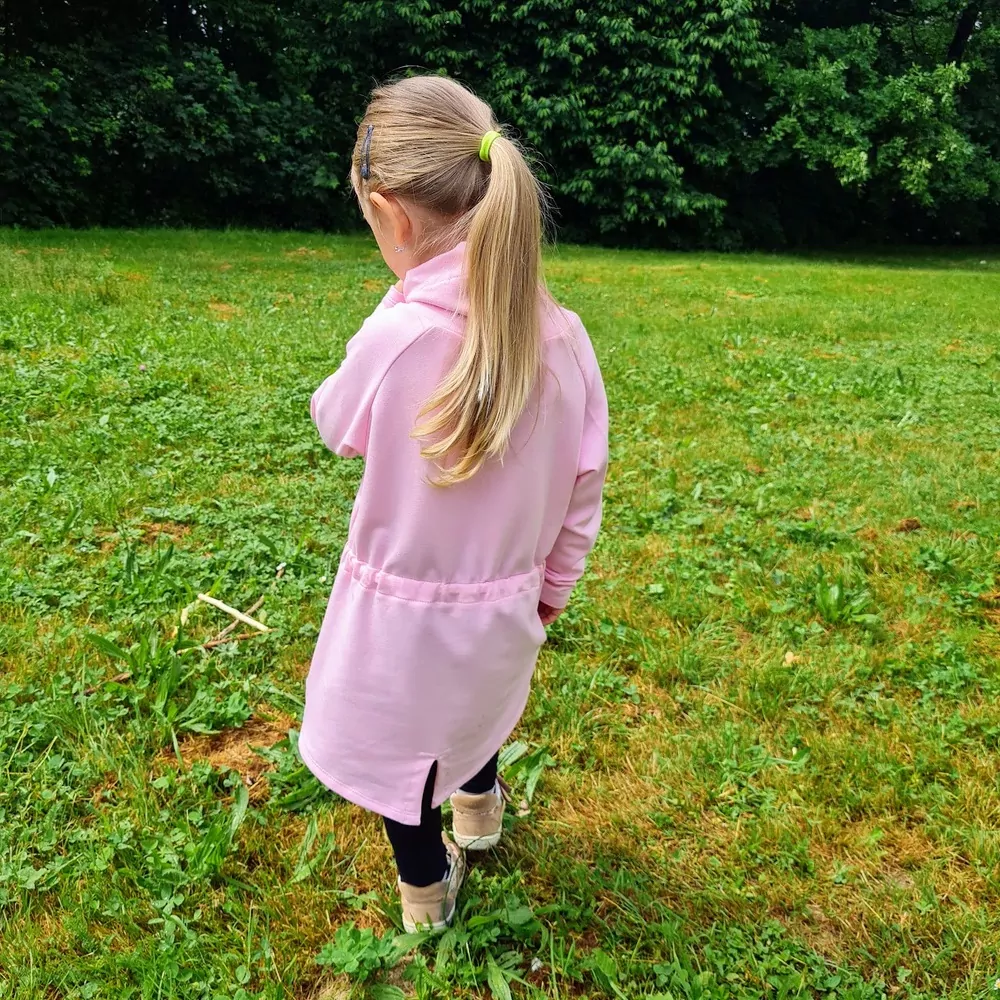 Dívčí mikina "parka" - baby pink