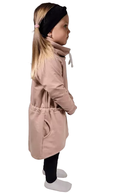 Dívčí mikina "parka" - béžová
