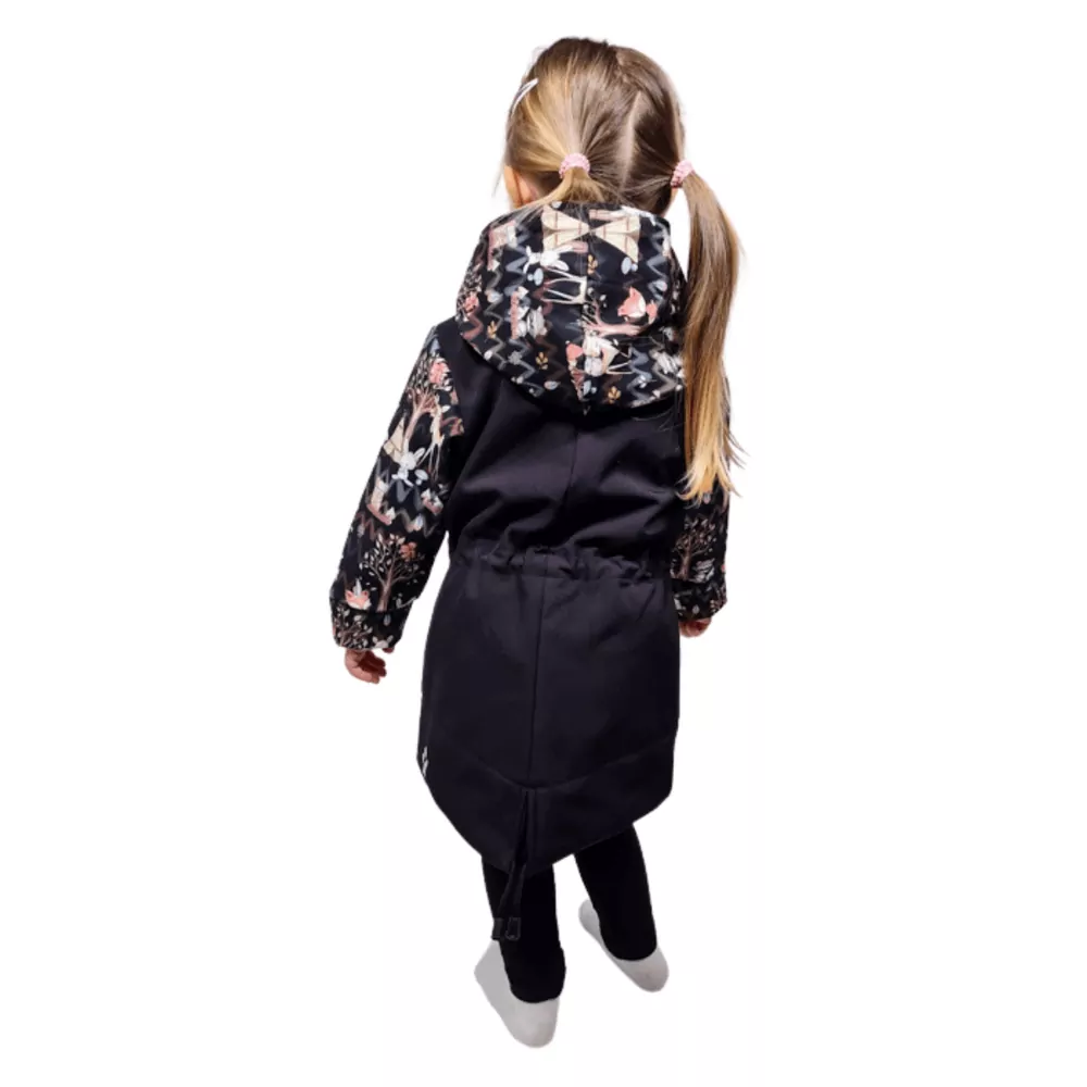 Dětská softshellová parka - lesní zvířátka
