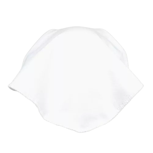 Dětský šátek na hlavu s kšiltem - bílý 